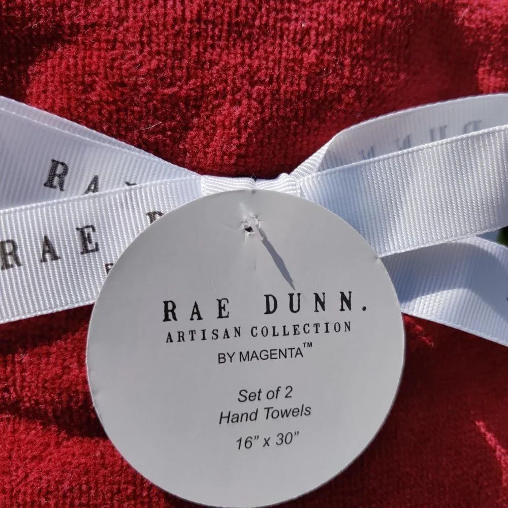 NWT - Rae Dunn “Welcome” Set of 2 Hand Towels